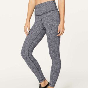 Lululemon Wunder Under Hi-Rise 7/8 Tight *25" Size 4 Heathered Black Leggings